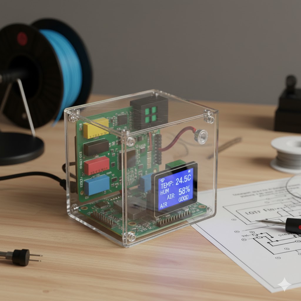 IoT Environmental monitoring station - Physical hardware setup