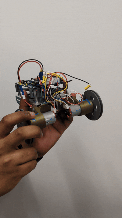 Speed controller demonstration from test results - shows motor control dynamics and response
