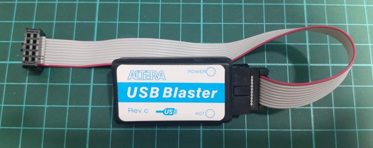 USB Blaster programmer connected to FPGA