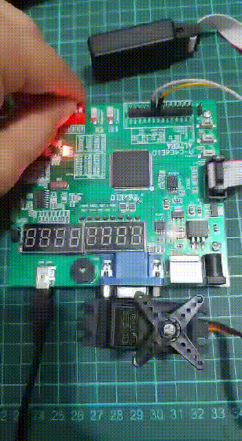 DIP switch state machine controlling servo angles