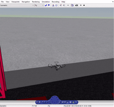 3D trajectory visualization of drone flight path