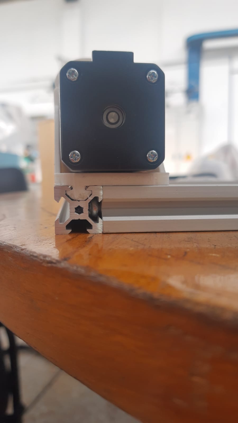 Completed hole patterns on test PCB