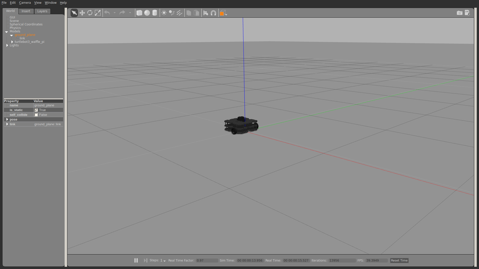 Gazebo simulation environment
